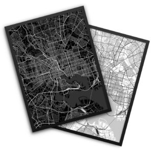 Baltimore MD City Map Decor