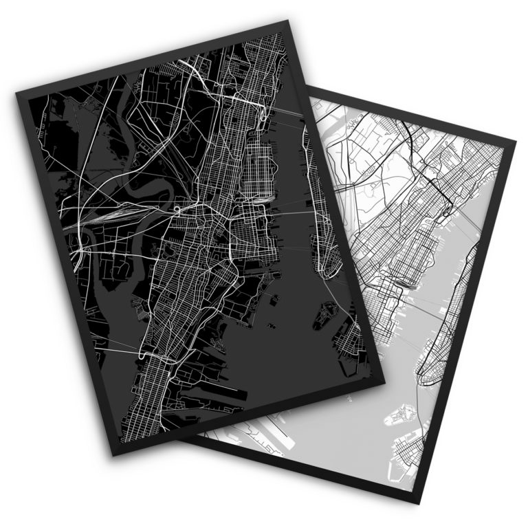 Jersey City Map City Map Decor