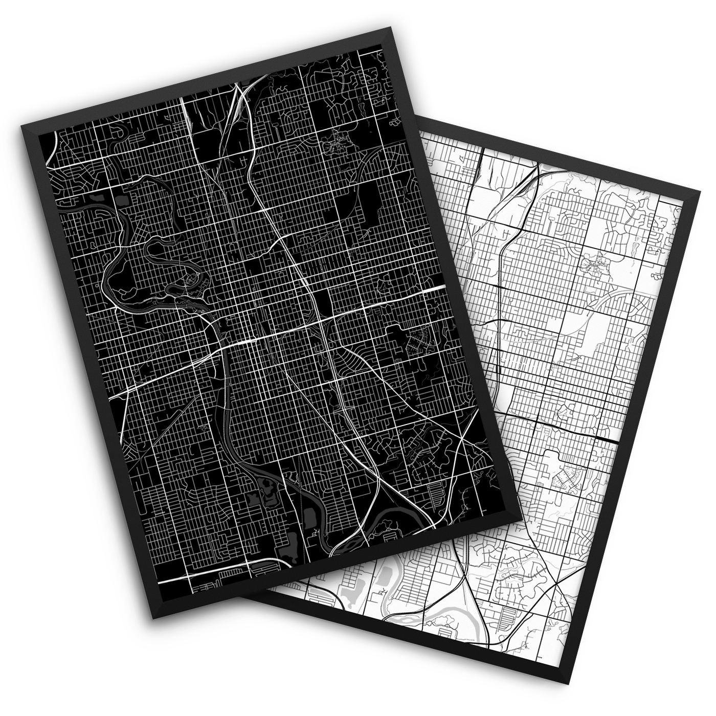 Wichita KS City Map Decor