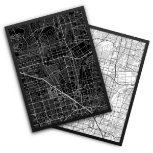 Anaheim CA City Map Decor