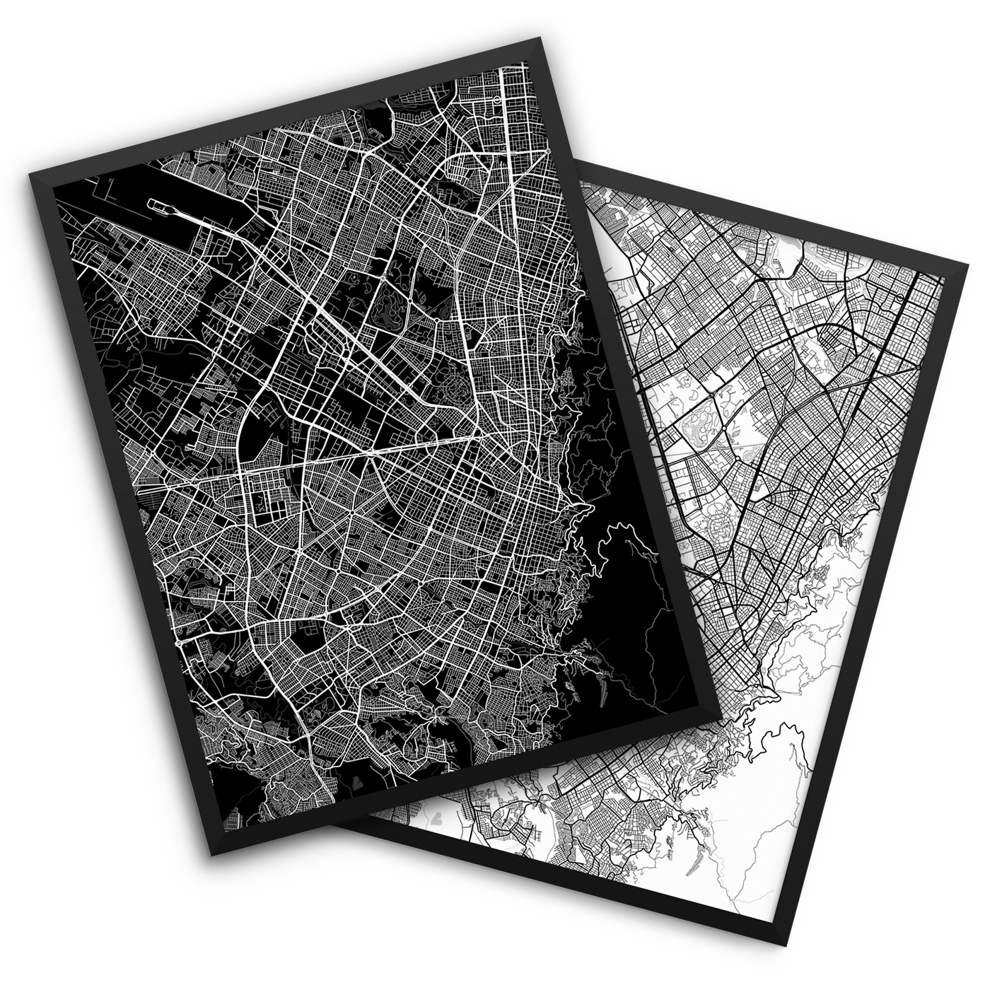 Bogota Colombia City Map Decor