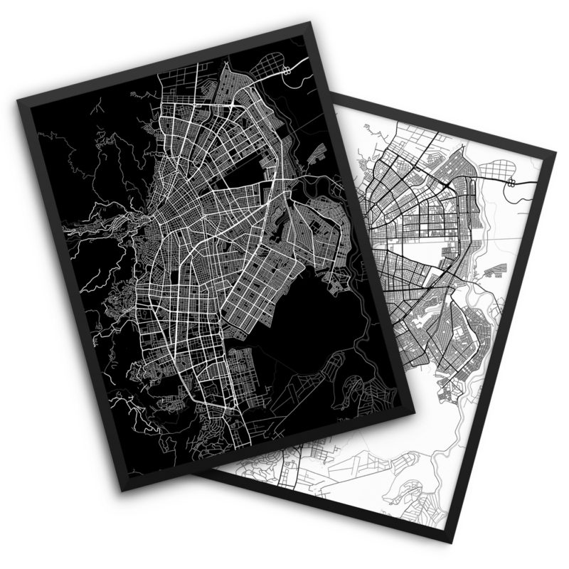 Cali Colombia City Map Decor