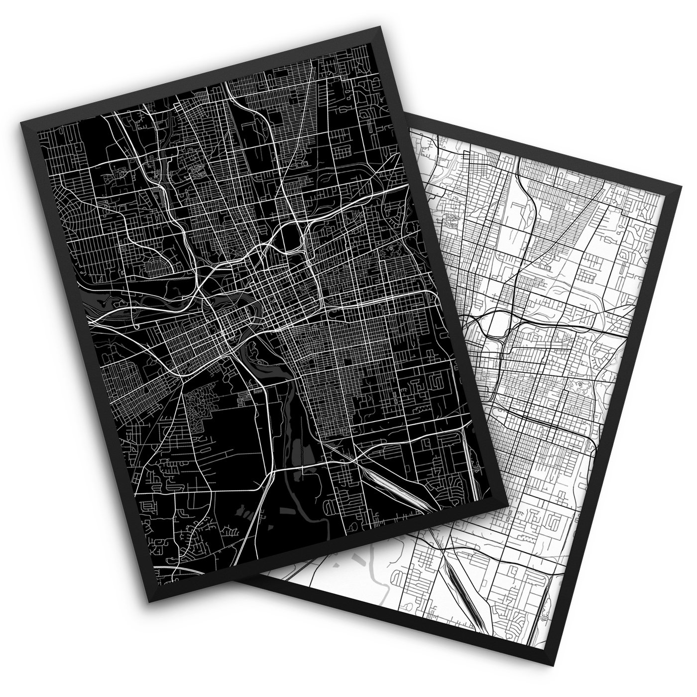 Columbus OH City Map Decor