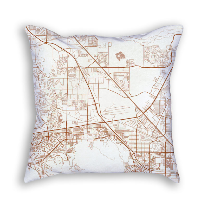 Henderson Nevada City Map Art Decorative Throw Pillow