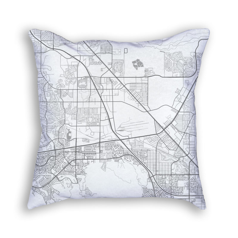 Henderson Nevada City Map Art Decorative Throw Pillow