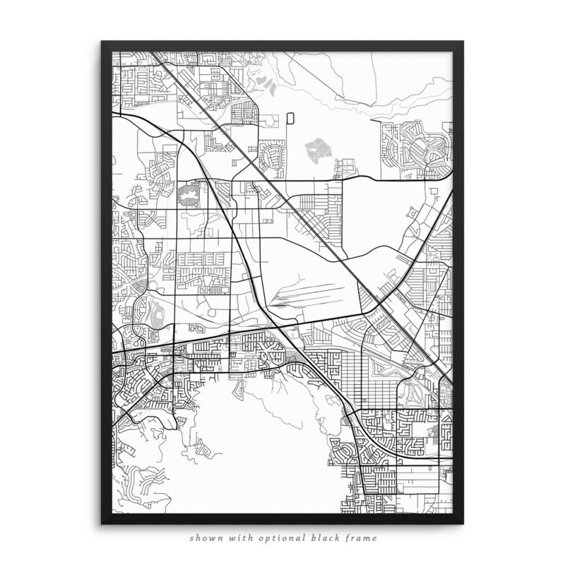 Henderson NV City Street Map White Poster