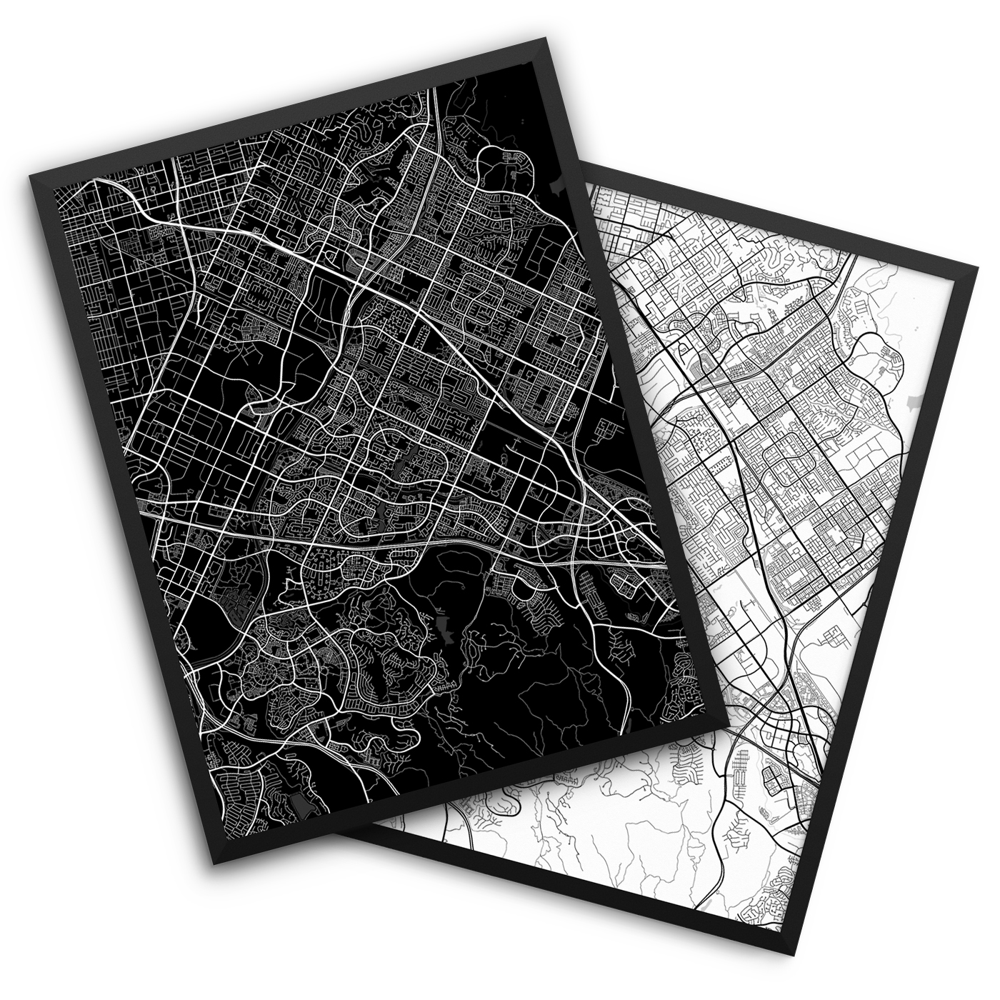 Irvine CA City Map Decor