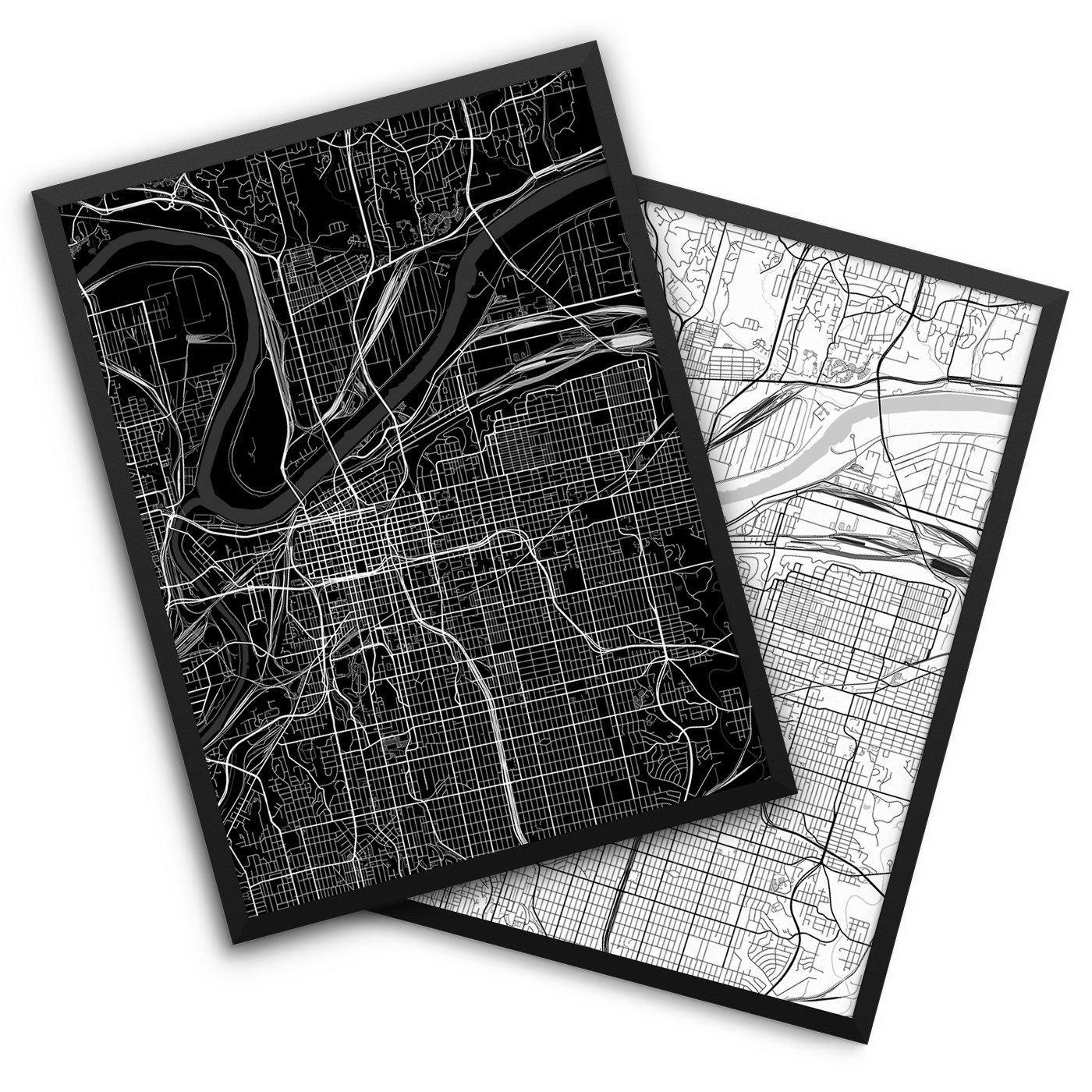 Kansas City MO City Map Decor