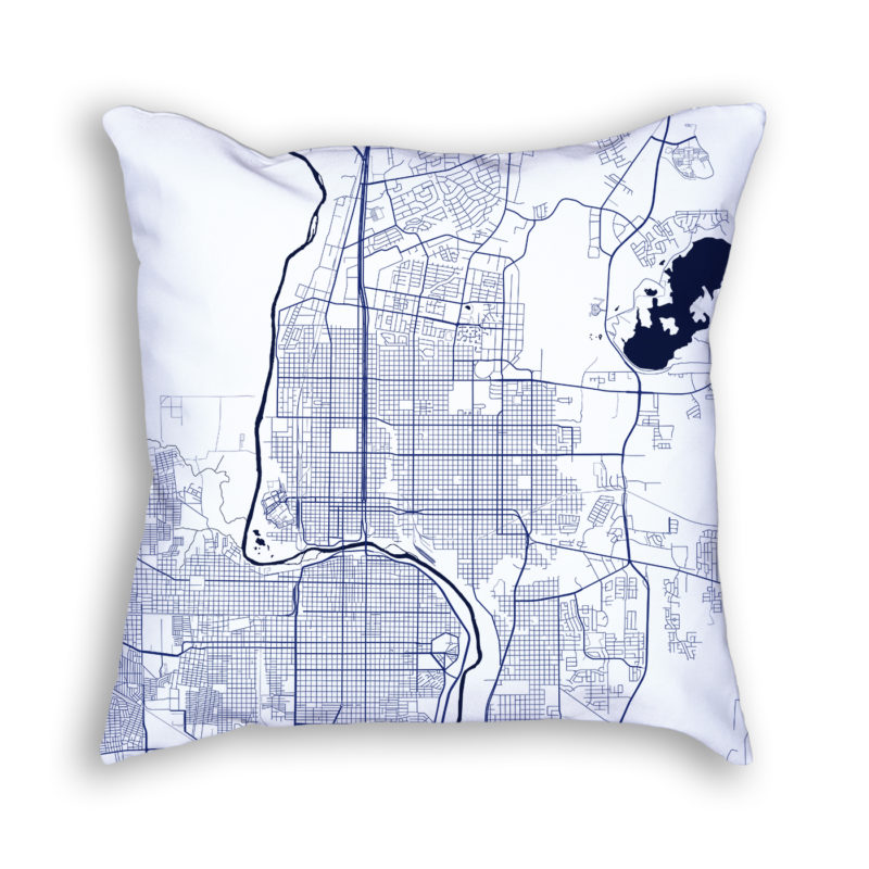 Laredo Texas City Map Art Decorative Throw Pillow