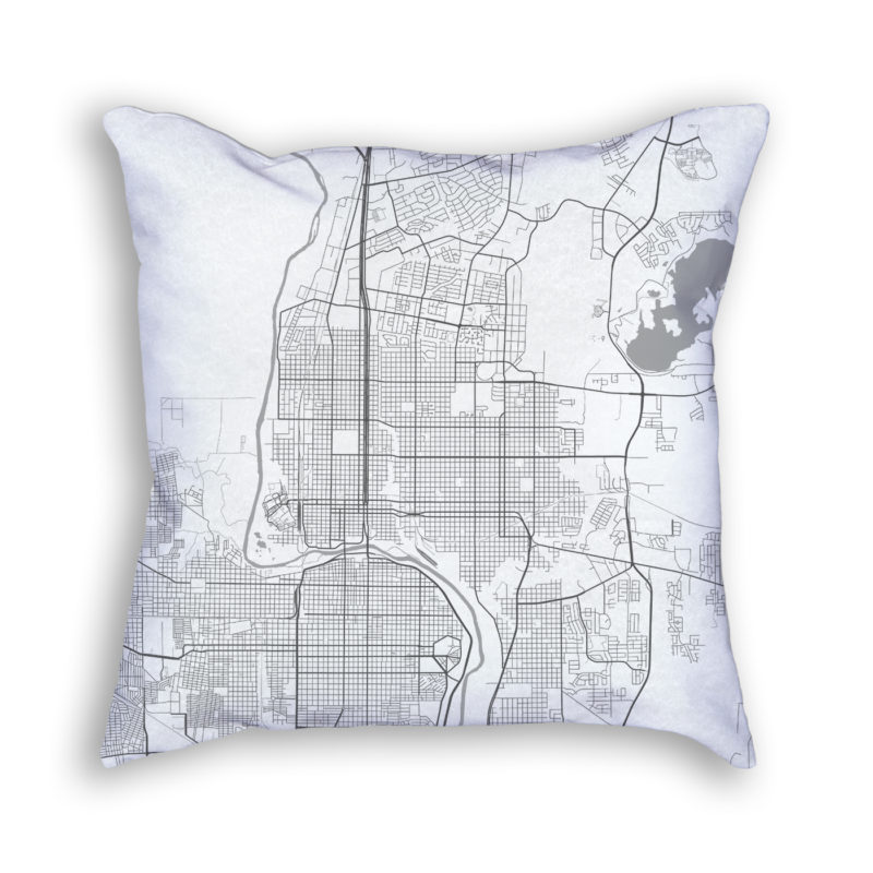 Laredo Texas City Map Art Decorative Throw Pillow