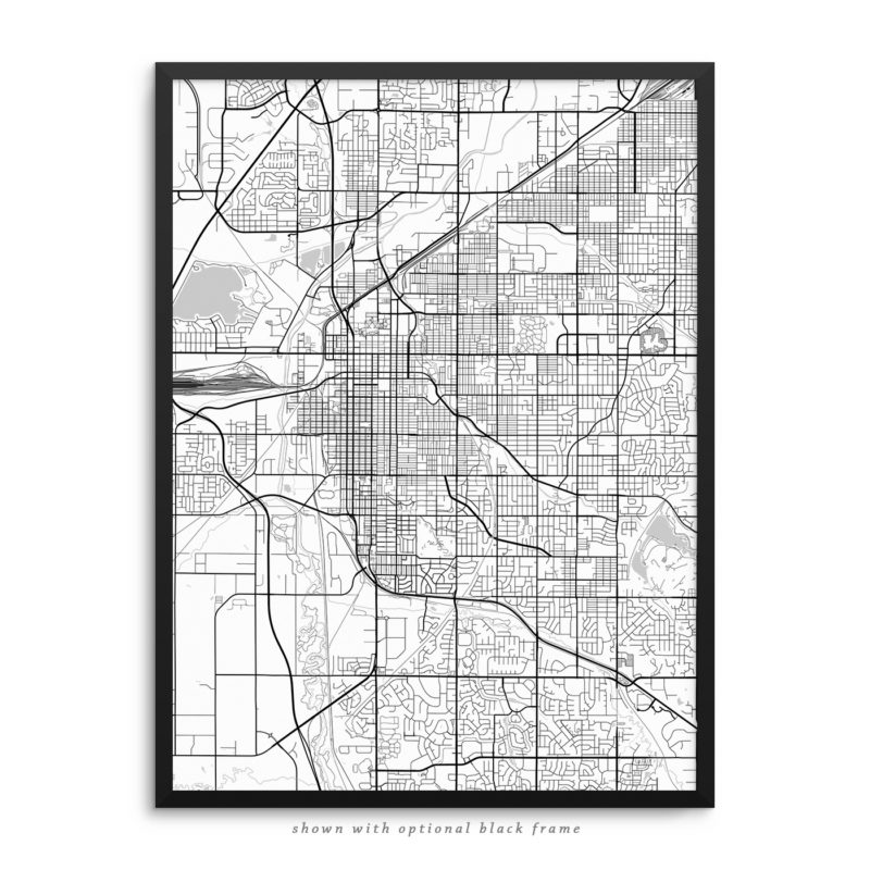 Lincoln NE City Street Map White Poster