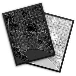 Long Beach CA City Map Decor