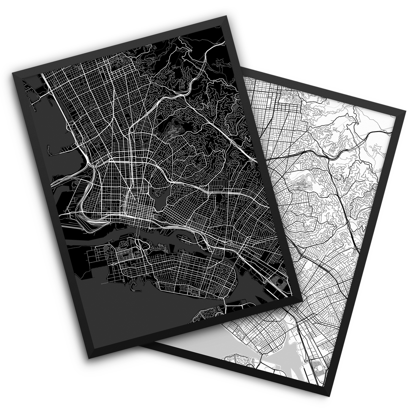Oakland CA City Map Decor