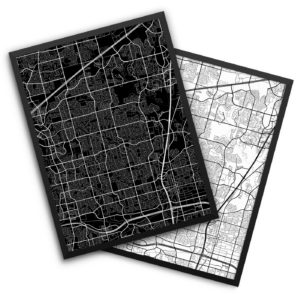 Plano TX City Map Decor
