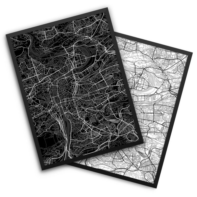 Prague Czech Republic City Map Decor