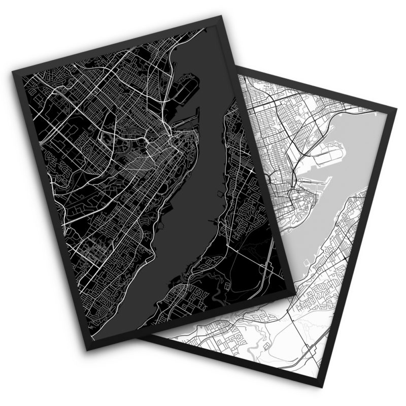 Quebec City Canada City Map Decor