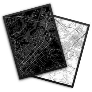 Riverside CA City Map Decor