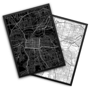 Sacramento CA City Map Decor