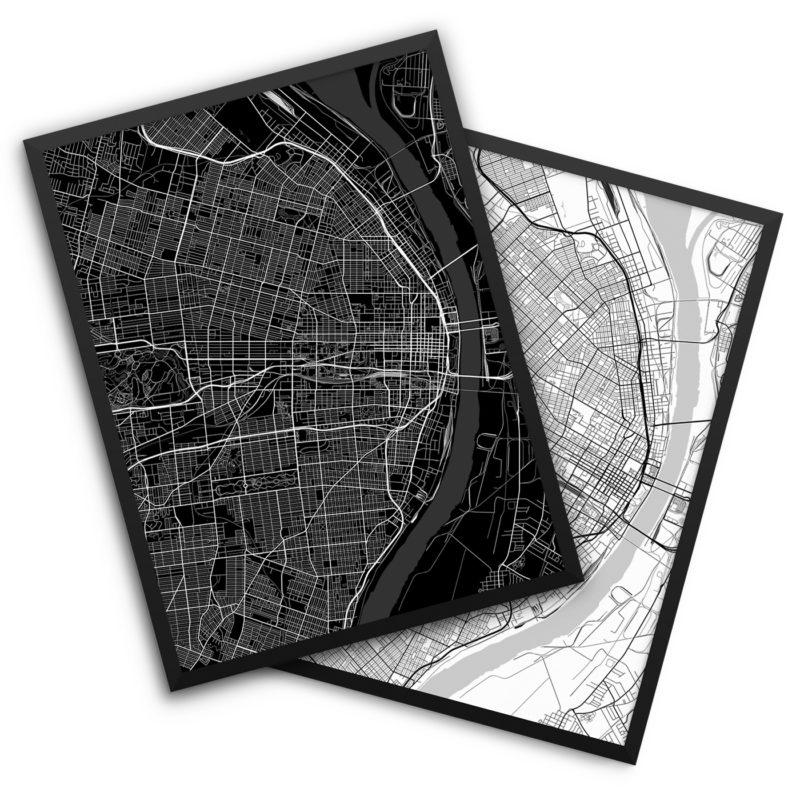 Saint Louis MO City Map Decor