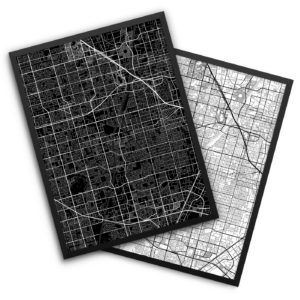 Santa Ana CA City Map Decor