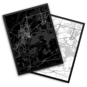 Sudbury Canada City Map Decor