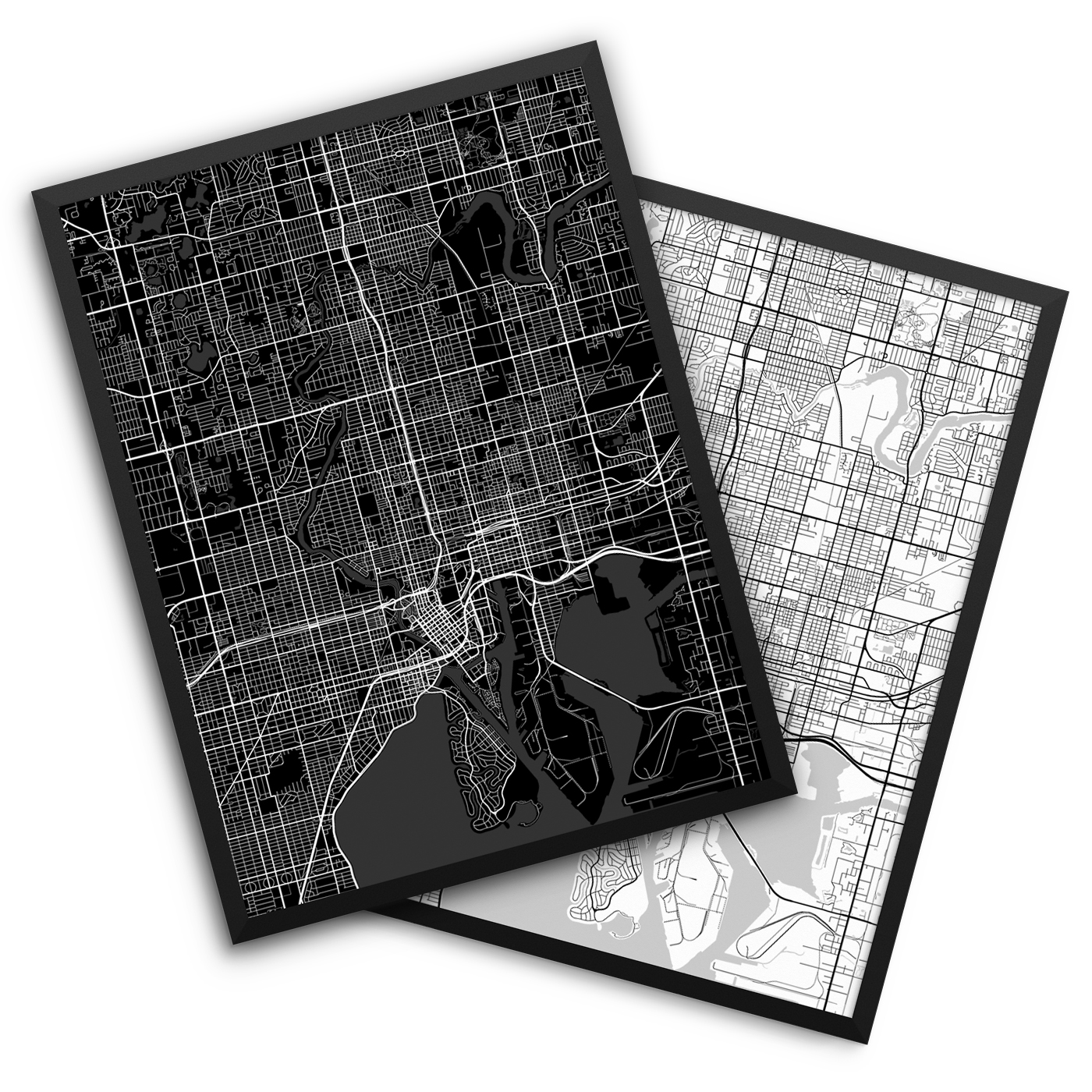 Tampa FL City Map Decor