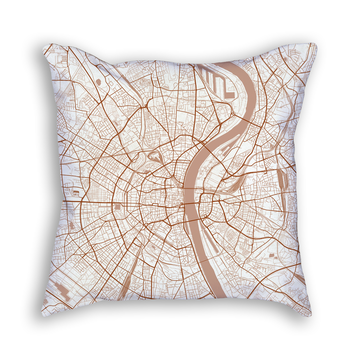 Cologne Germany City Map Art Decorative Throw Pillow
