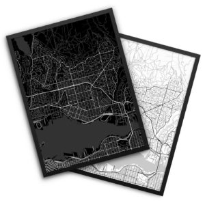 North Vancouver Canada City Map Decor