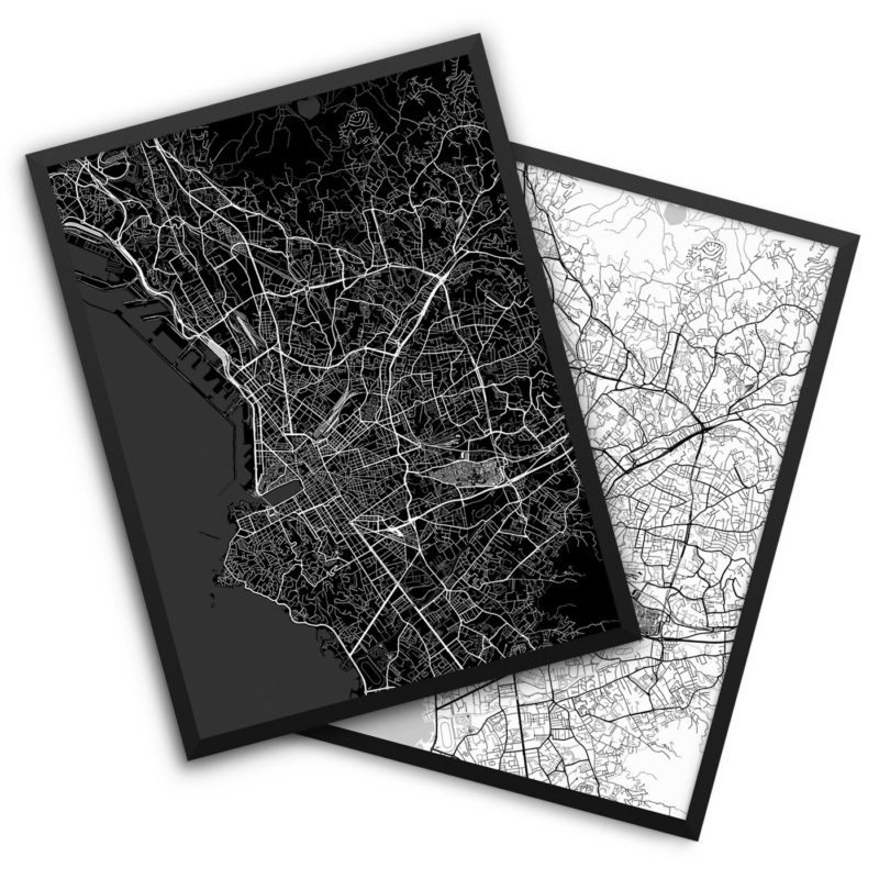 Marseille France City Map Decor